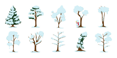 Winter Tree Vector Set