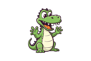 Obraz premium green dragon cartoon vector sublimation mascot logo design