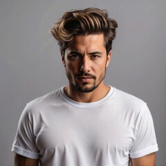 Fototapeta premium Plain White T-Shirt Mockup
