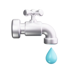 tap water 3d render icon
