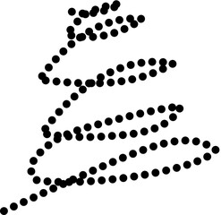 Spiral dotted lines symbol. Design element