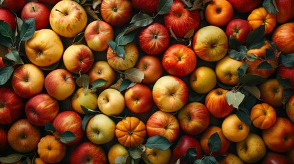 A background with only apples on it. Red apples in the photo. Apple harvest