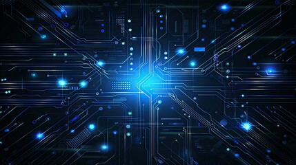 Obraz premium Abstract futuristic electronic circuit technology background