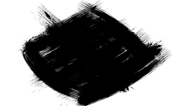 Ink paint brush stroke black white transition. Masks Luma Mattes Alpha Channels. for masks, fades, mattes, reveals. Stroke. Chroma key, Alpha Channel. ink splatter, brush stroke, fluid art, overlay 4K