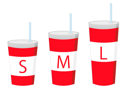 ファストフードのドリンクサイズ