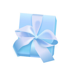 Realistic gift ribbon bow illustration isolated