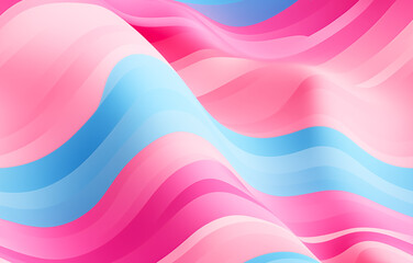 Abstract pink and blue waves, soft and dreamy design