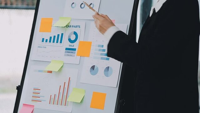 Team of business people are meeting to analyze data for marketing plan,Market research reports and income statistics, Financial and Accounting concept.