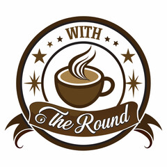 Minimal Coffee Logo, coffee cup sign, coffee cup icon