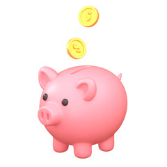 a piggy bank with coins, banking and finance concept, concept of saving money
