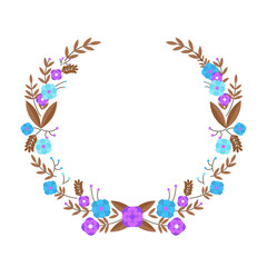 Beautiful illustration of floral wreath