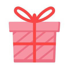 gift box icon Flat illustration on white