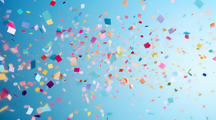 Confetti decorations falling