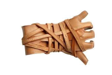 Brown Leather Glove with Straps