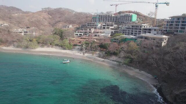 Aerial view of exotic beach Playa Penca in Guanacaste, Costa Rica