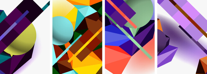 Minimal geometry. Circle, line and square design. Trendy techno business template for wallpaper, banner, background or landing