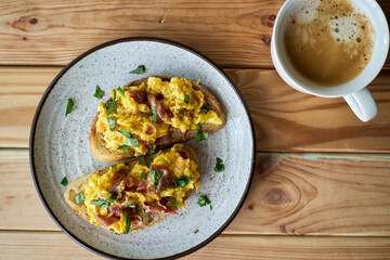 delicious homemade open face sandwich