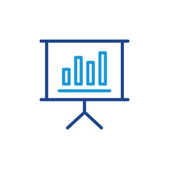 Presentation board icon, Presentation sign vector	