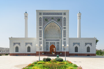 Awesome facade of Minor Mosque in Tashkent, Uzbekistan