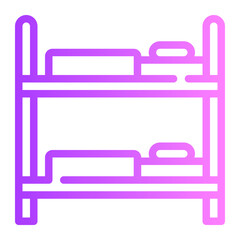 bunk bed gradient icon