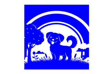 cute dog and  cute doggie art, dog icon and baby  dog logo, black and white  vector dog  