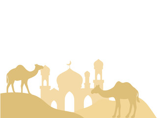 Mosque Ramadan Kareem Camel Background