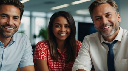 Obraz premium Diverse Group of Office People in Meeting Room Different Races Men Women Asian Black African American White Hispanic Harmony Unity