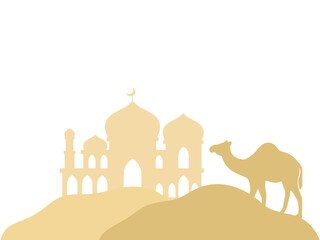 Mosque Ramadan Kareem Camel Background
