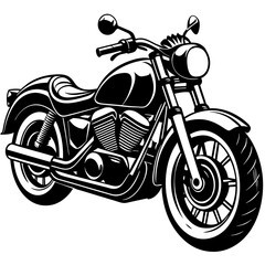 motorcycle isolated on white