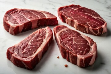 Fototapeta premium Raw Beef Steaks Ready for Cooking