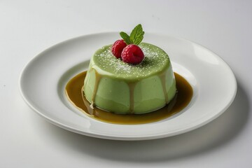 Elegant Matcha Panna Cotta Dessert