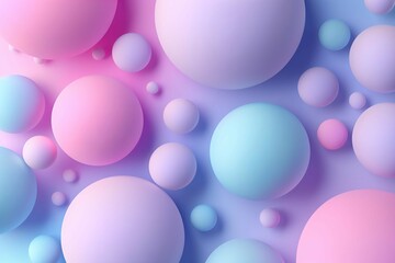 Abstract 3D background in the form of colorful round shapes
