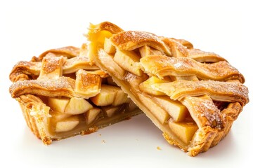 Apple pie isolated on a white background
