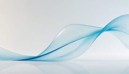 Abstract blue lines on a white background
