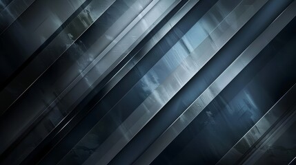 Fototapeta premium Abstract background with diagonal lines in shades of blue and gray.