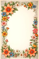 Fototapeta premium Several different shapes of stationery using floral patterns