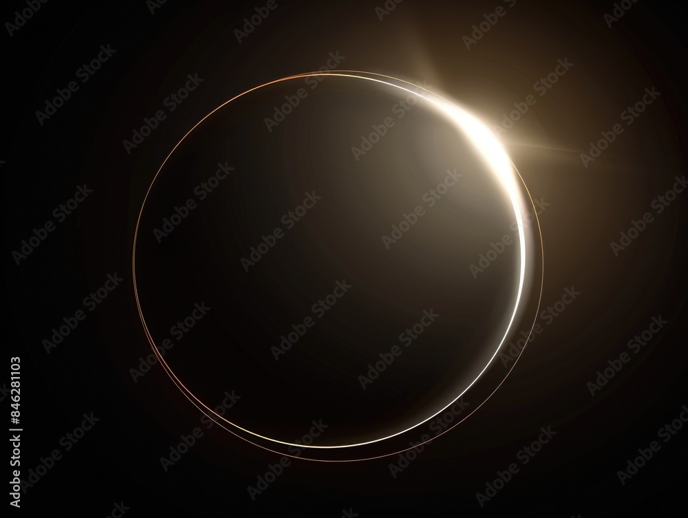 Canvas Prints a dark circle with a bright light shining on it