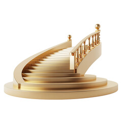 Luxurious Gold Spiral Staircase