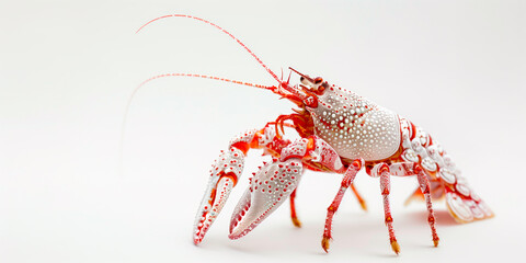Papershell Crayfish or crab isolated on white background with clipping path