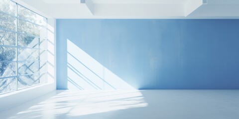 Obraz premium 白と水色のシンプルな部屋