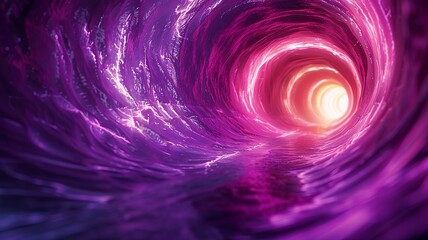 Obraz premium Vibrant purple tunnel with glowing lights