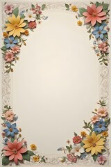 Fototapeta premium Several different shapes of stationery using floral patterns