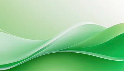 Fototapeta premium Abstract green wave background with Dynamic shapes 