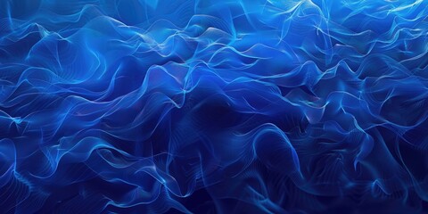 Obraz premium A blue ocean with waves and a blue sky