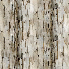 Obraz premium Wooden texture seamless pattern. Watercolor painted illustration. Vintage style rough tree trunk seamless pattern natural element