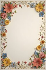 Fototapeta premium Several different shapes of stationery using floral patterns