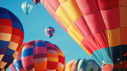 Close-up of a hot air balloon being inflated at Albuquerque International Balloon Fiesta