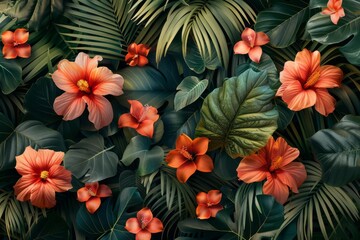 An intricate botanical art piece with a mix of floral elements, ensuring the design resources are high-quality and easily downloadable in PNG files