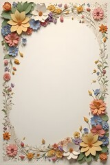 Fototapeta premium Several different shapes of stationery using floral patterns