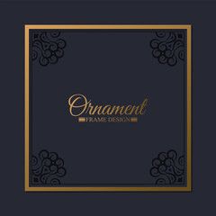 Elegant gold decorative frame design background